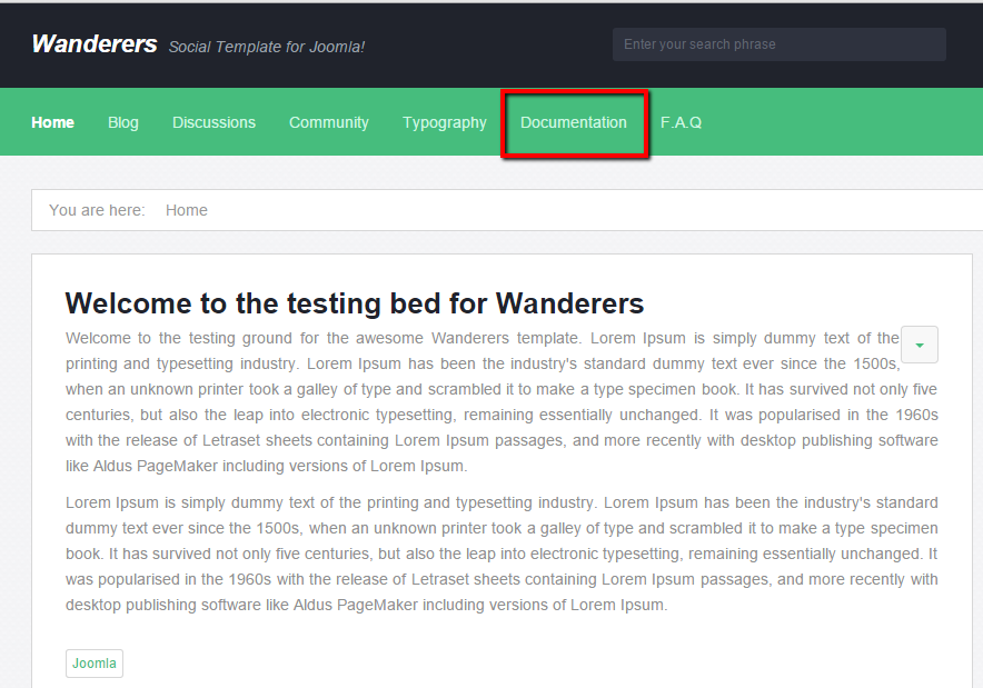 Wanderers Submenu 3