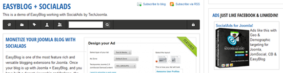 SocialAds from Techjoomla + EasyBlog