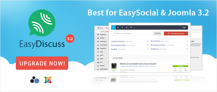 EasyDiscuss 3.2 supports EasySocial and Joomla 3.2