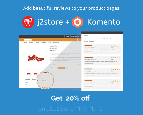J2Store Integration with Komento and EasyBlog