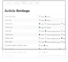 Set global settings on administration panel