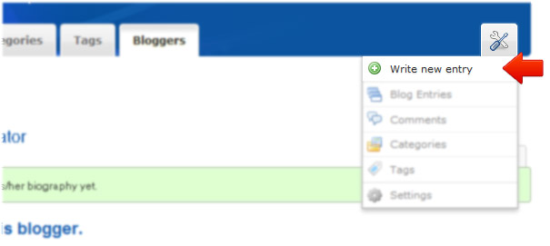 Image of Write new entry Image of Write new entry
