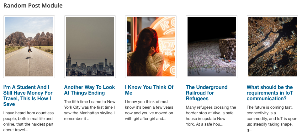 Random Post Module