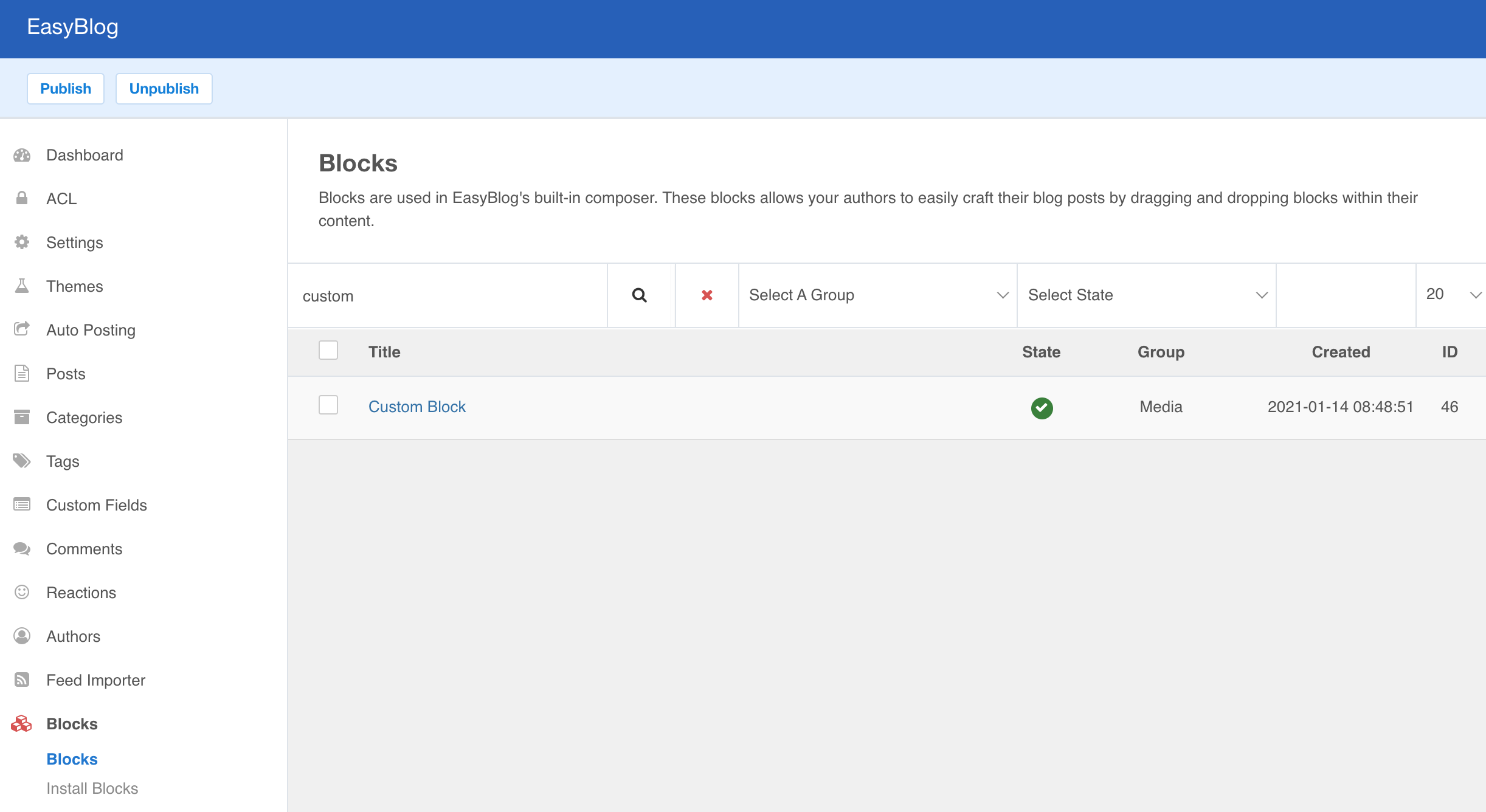 Creating Custom Block - Customizations - EasyBlog Documentation