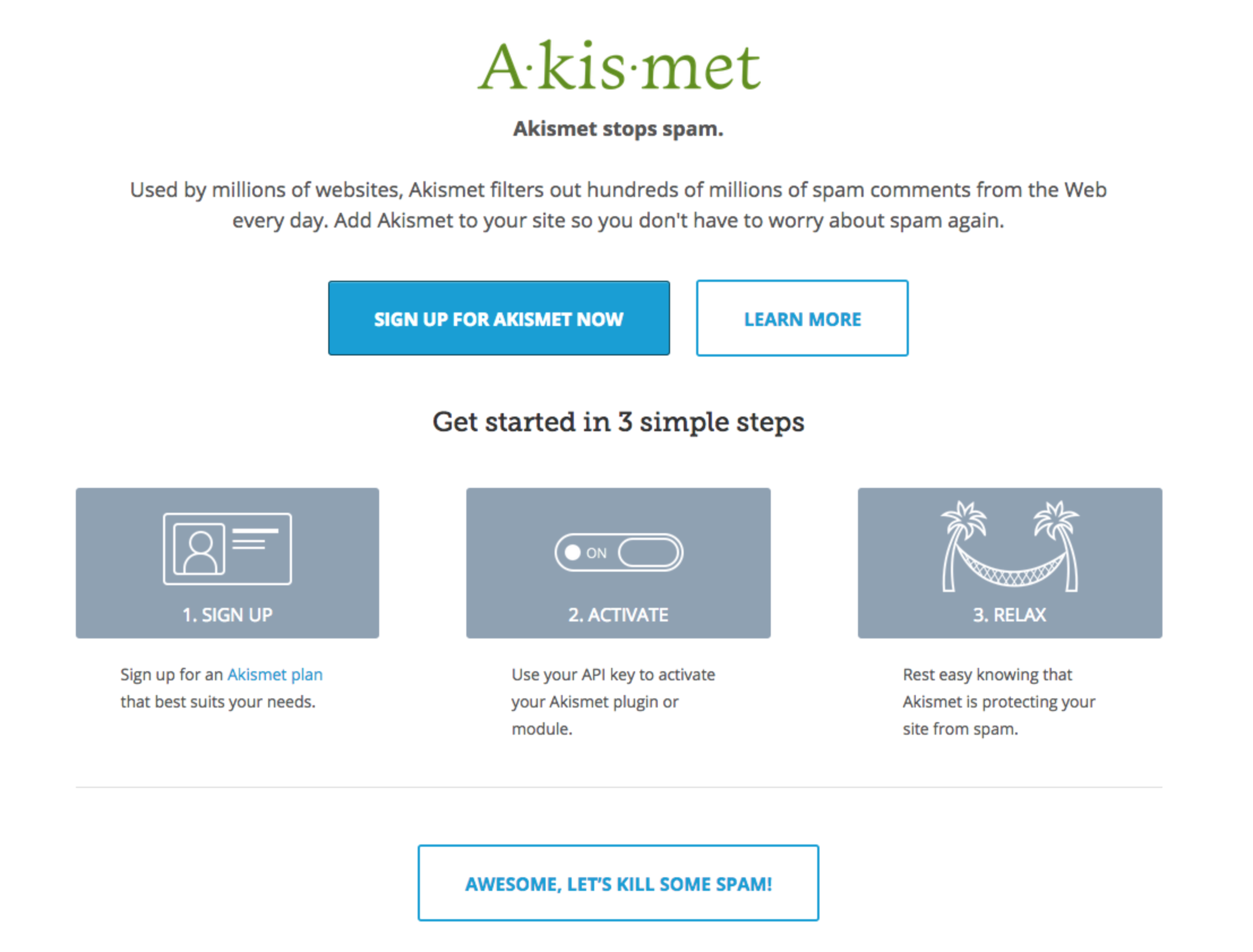 Akismet Registration