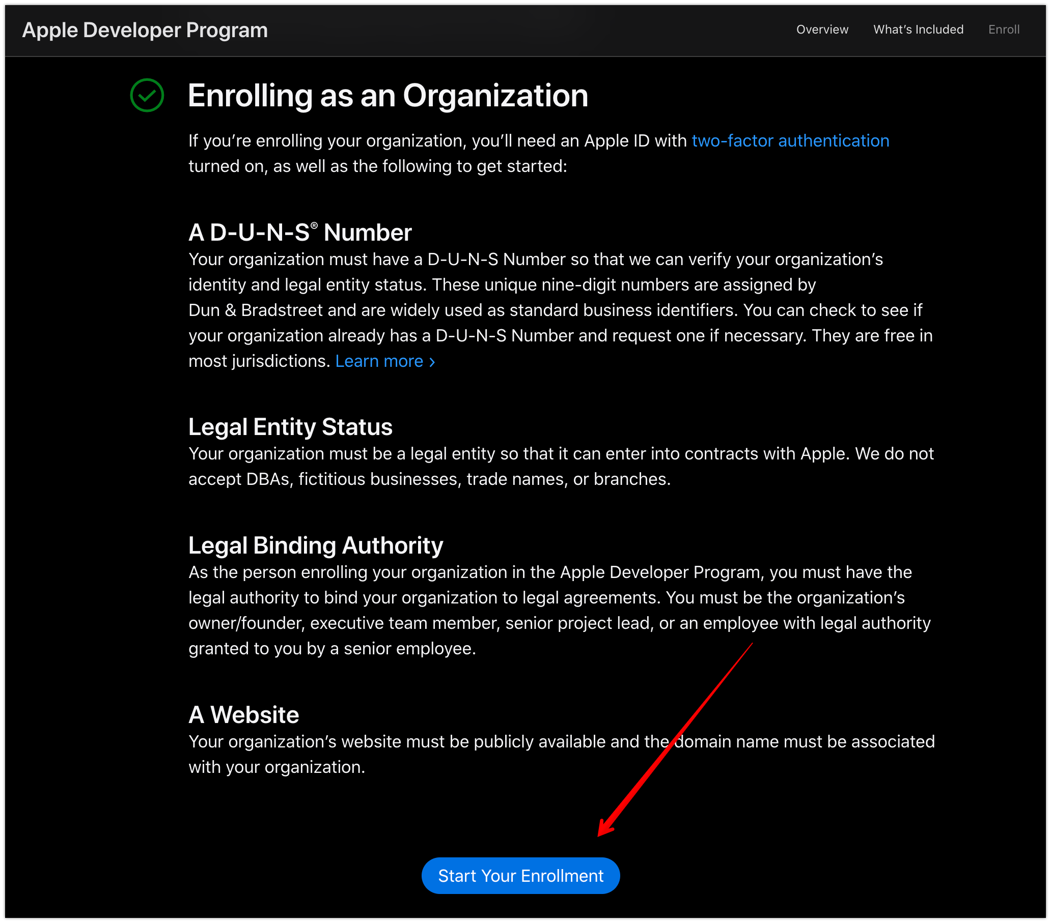 Apple Developer Program Enrollment