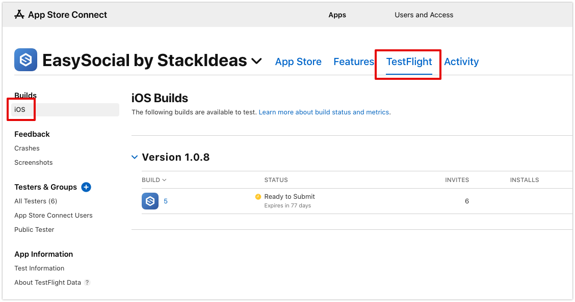 TestFlight Page