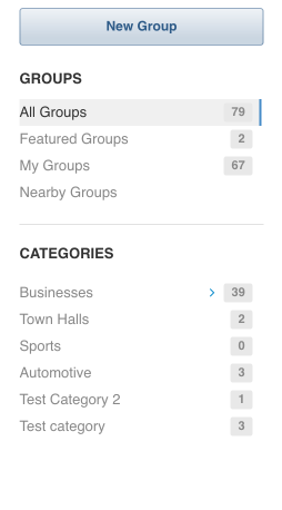Navigate between subcategories