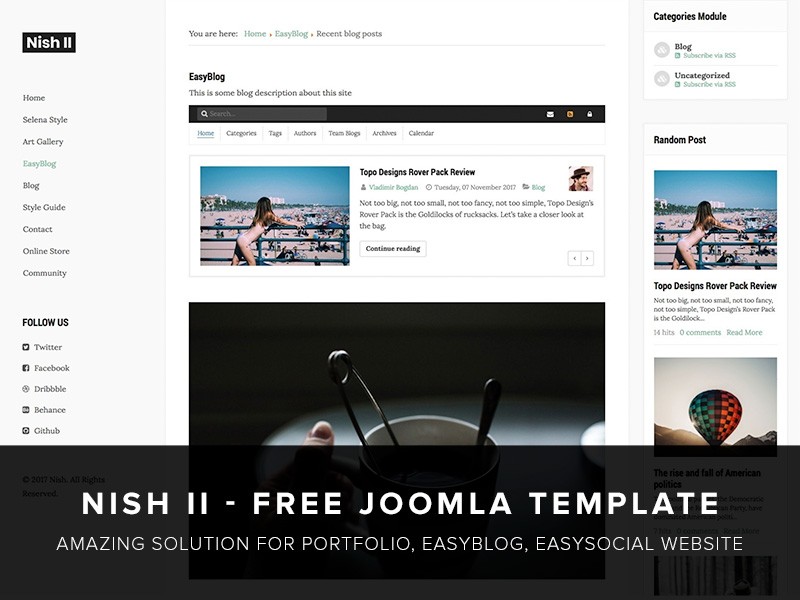 Nish II Template For EasyBlog & EasySocial - StackIdeas