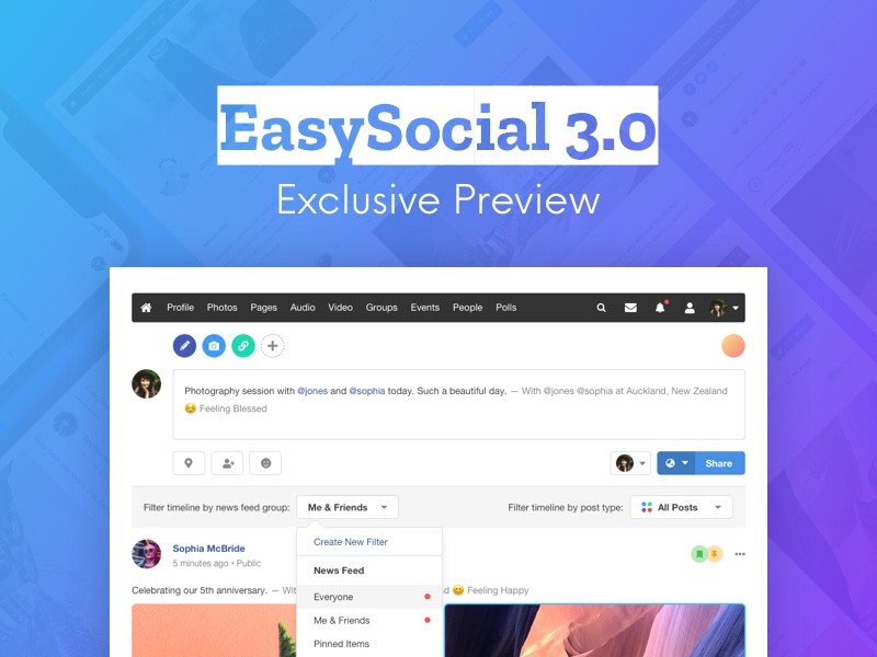 EasySocial 3.0 Progress Updates - StackIdeas