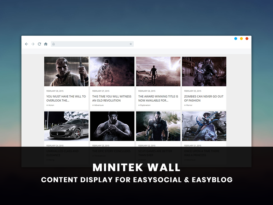 Minitek Wall for EasyBlog & EasySocial