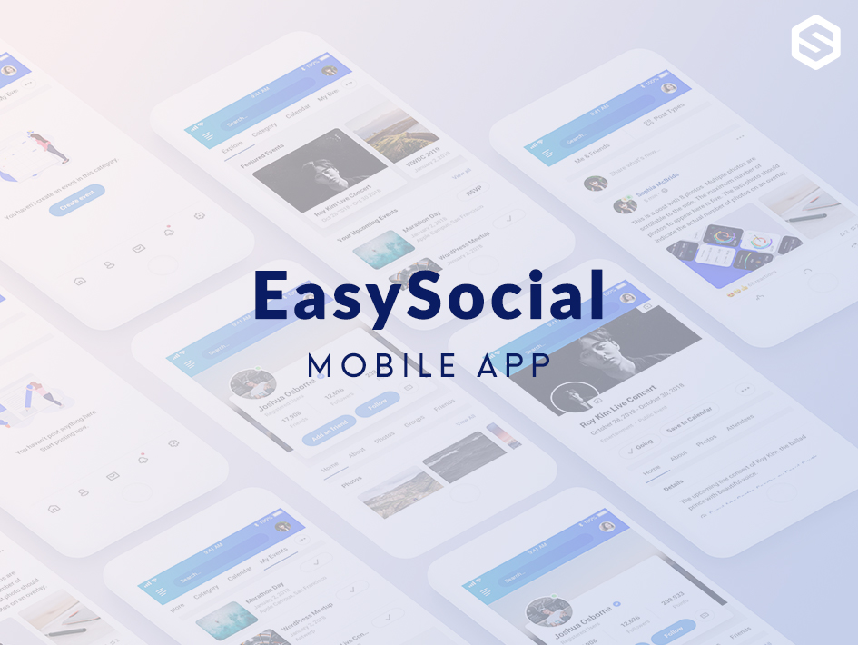 Preview of EasySocial Mobile App