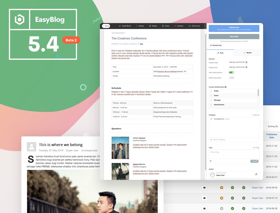 EasyBlog 5.4 Beta 2 Is Now Available
