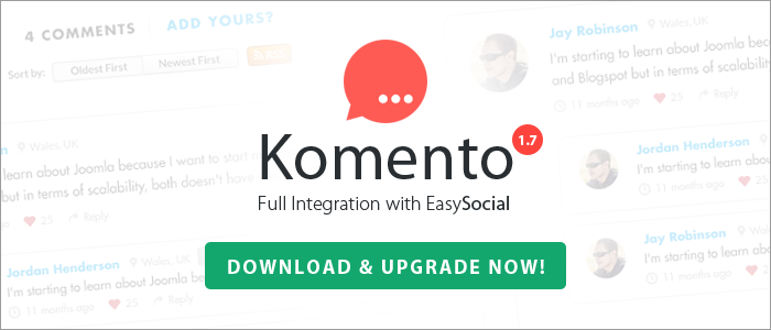 Komento 1.7.0 Now Integrates With EasySocial!