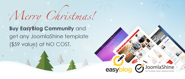 Get a FREE JoomlaShine blog template for EasyBlog
