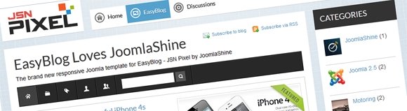 New JoomlaShine Template for EasyBlog
