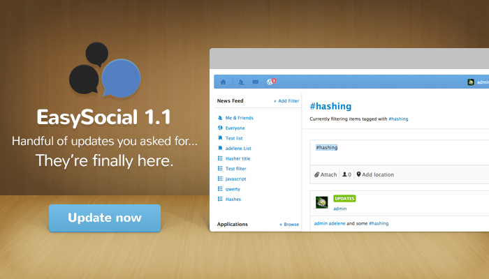 EasySocial 1.1 Stable Available Now!