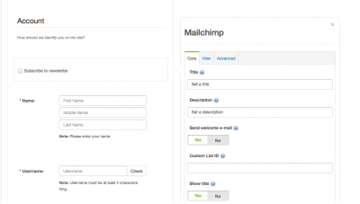 Setup Custom Field for EasySocial and MailChimp