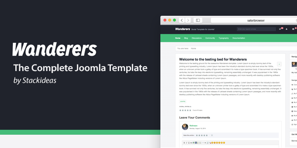 Wanderers - The Complete Joomla Template