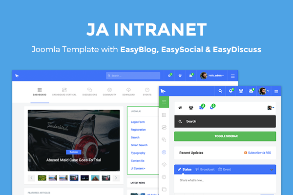 JA Intranet featuring EasySocial, EasyDiscuss and EasyBlog - StackIdeas