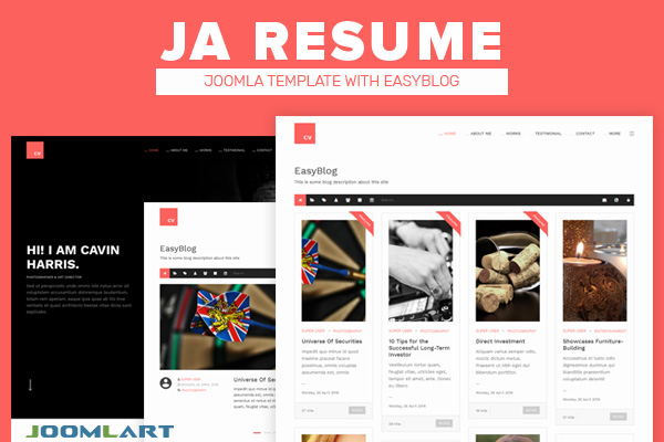 JA Resume for EasyBlog