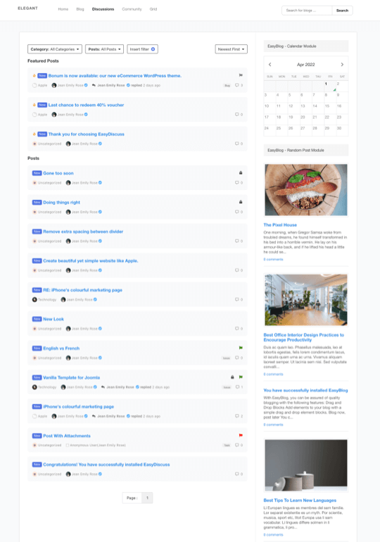 Elegant Joomla! Template