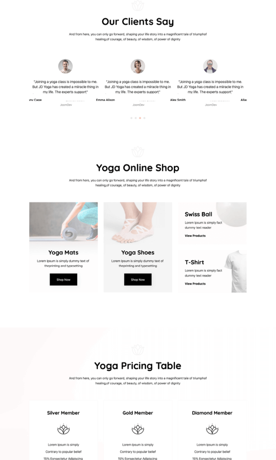 YogaHut Joomla! Template