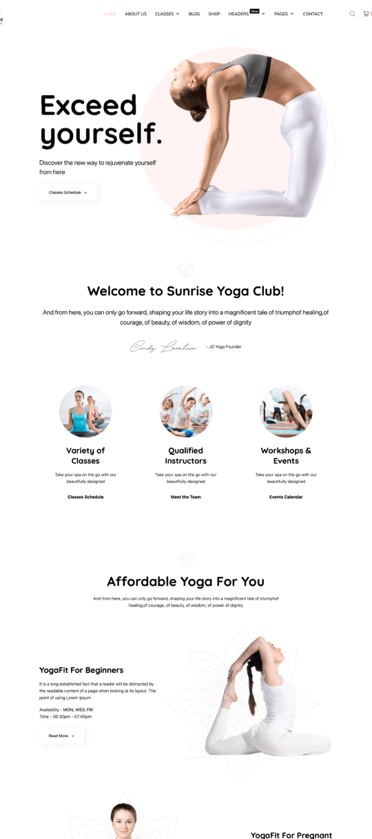 YogaHut Joomla! Template