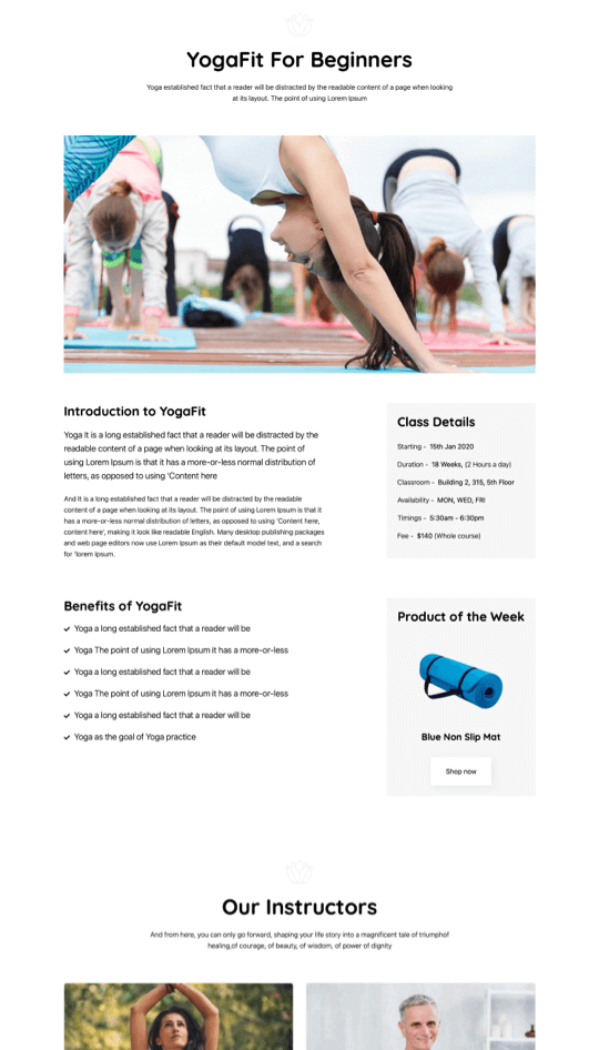 YogaHut Joomla! Template