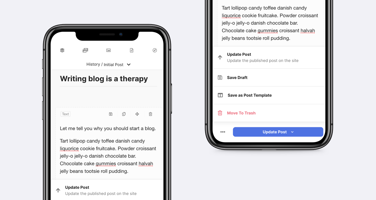EasyBlog Mobile Composer Screenshot