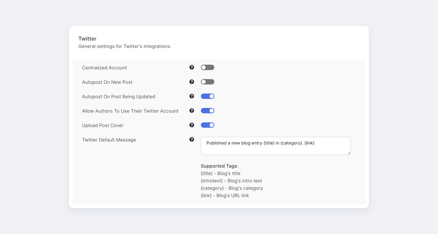 EasyBlog Auto Posting Screenshot