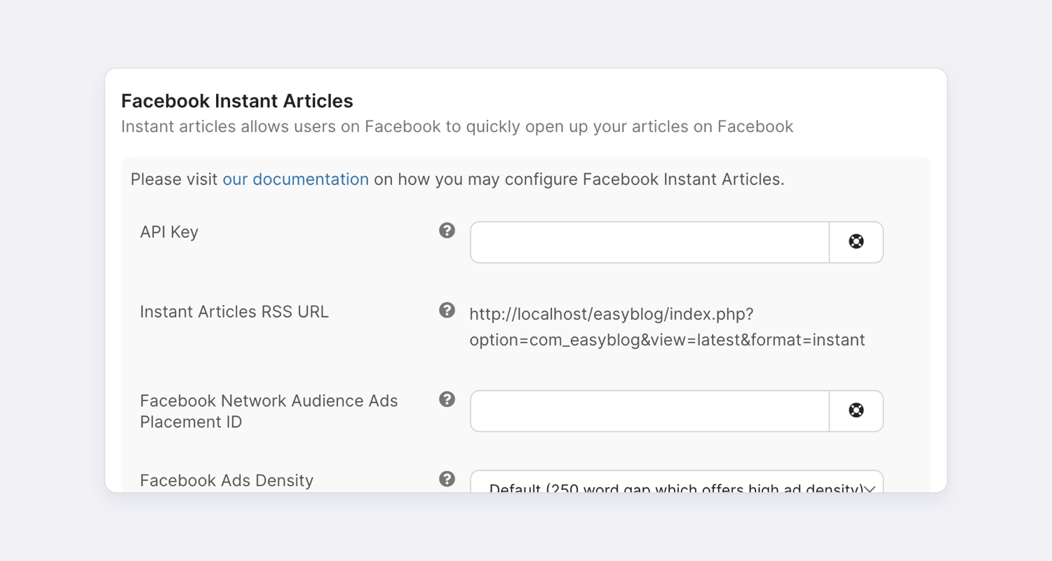 EasyBlog Facebook Instant Articles Screenshot