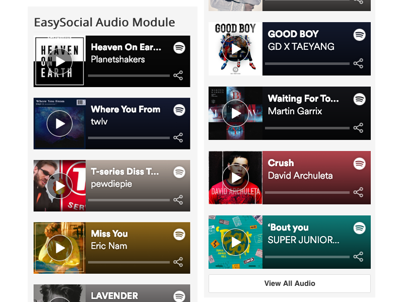 EasySocial - Audio Modules