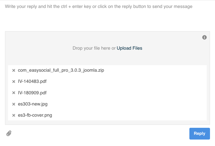 EasySocial - Sharing files in Conversations