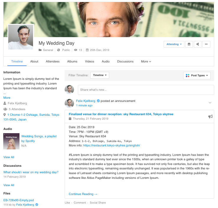 EasySocial - Events Introduction