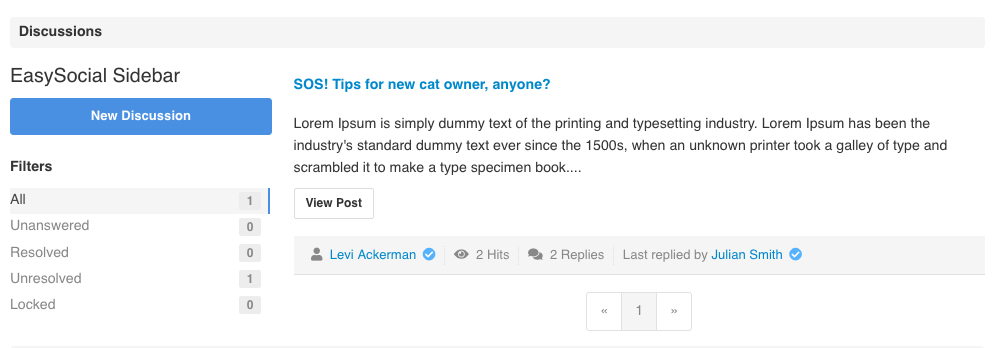 EasySocial - Groups Discussions