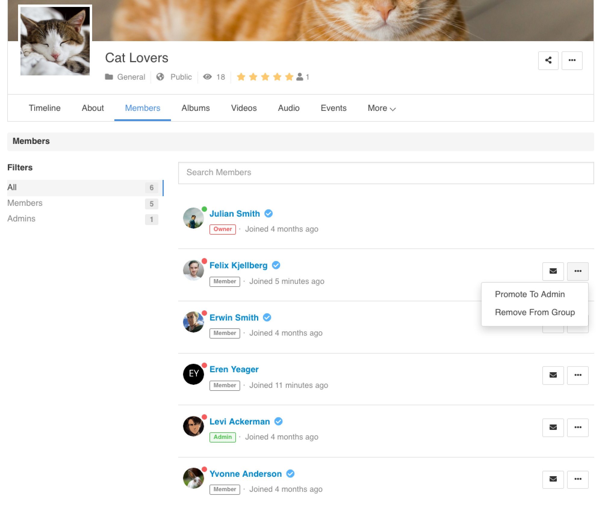 EasySocial - Groups Members