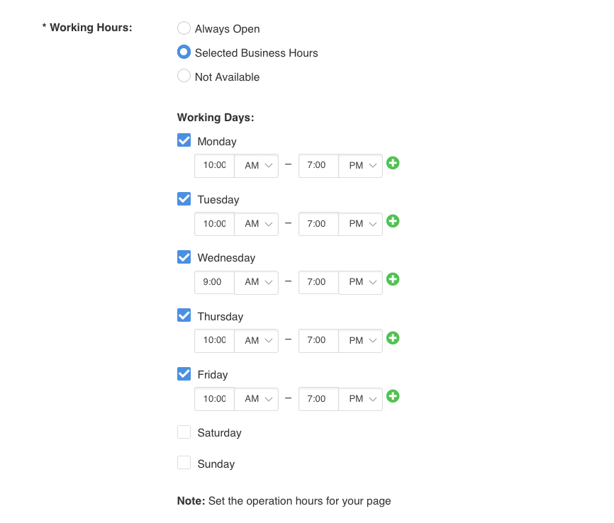 EasySocial - Operation Hours App