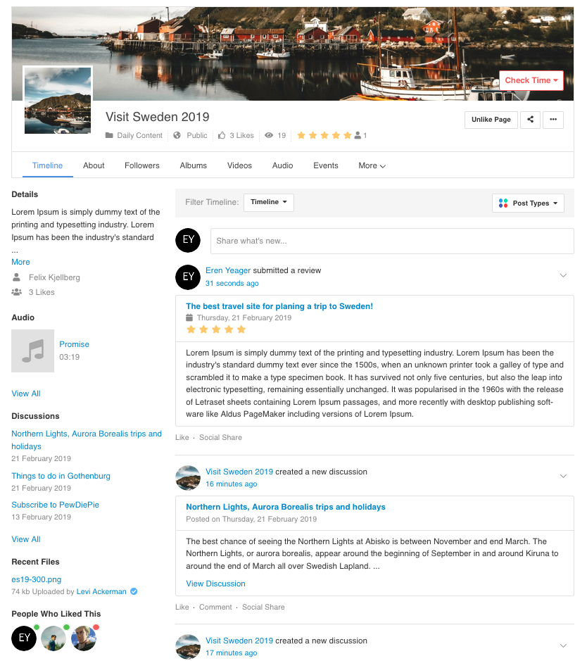 EasySocial - Pages Introduction