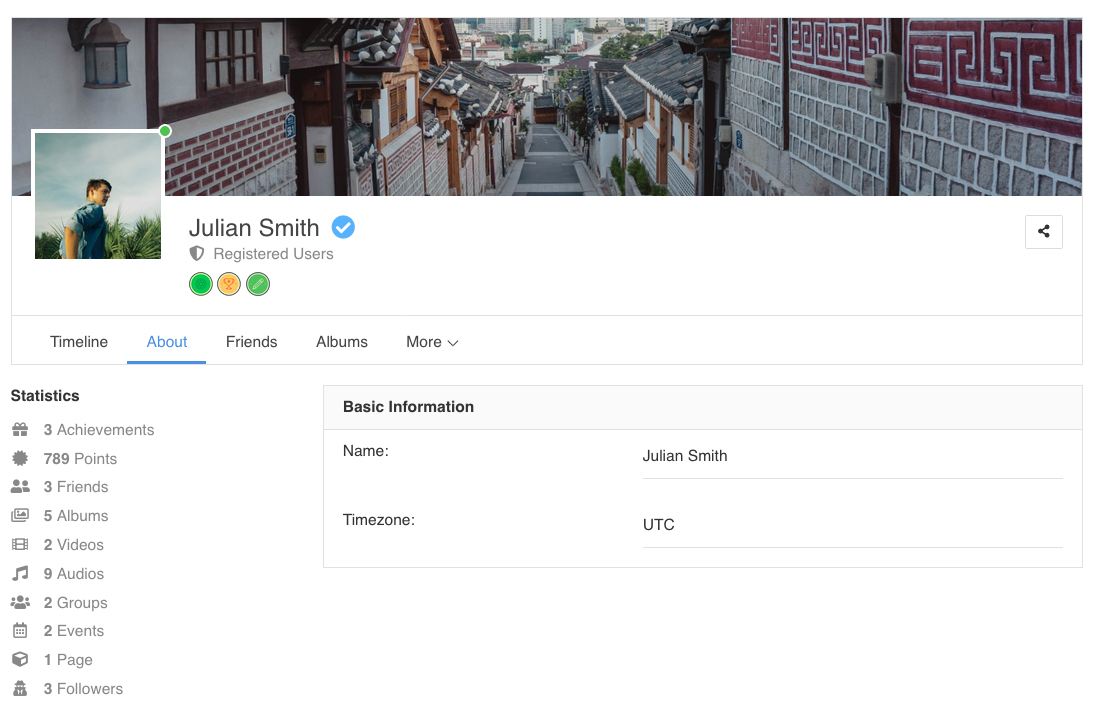 EasySocial - Verified account badge
