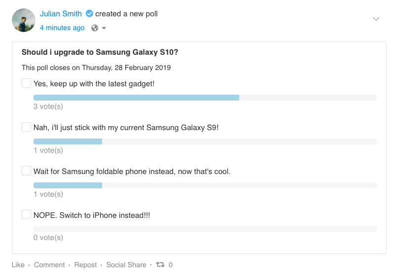 EasySocial - Polls