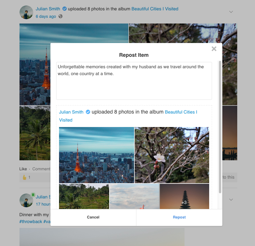 EasySocial - Reposting