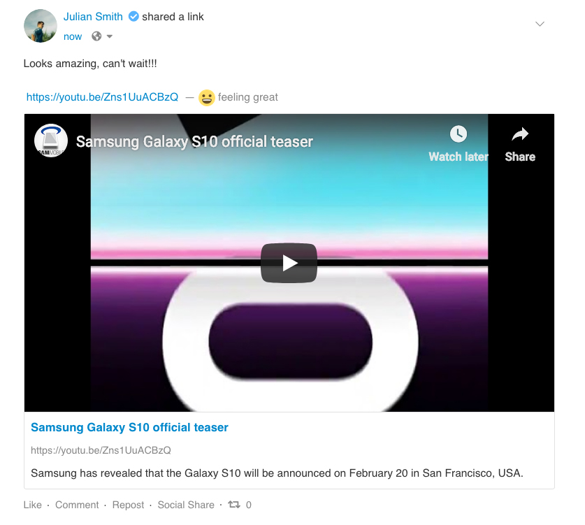 EasySocial - Rich media posting