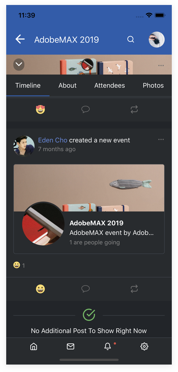 EasySocial Native Preview Dark Event