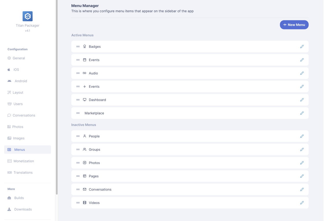 EasySocial Titan App Builder Preview 1