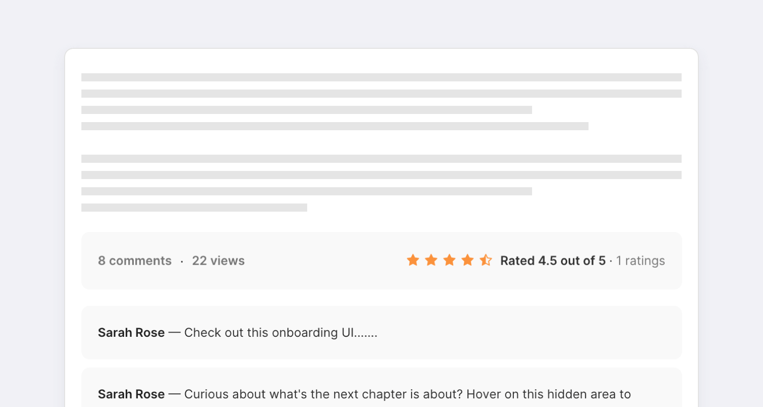 Komento frontend comment previews