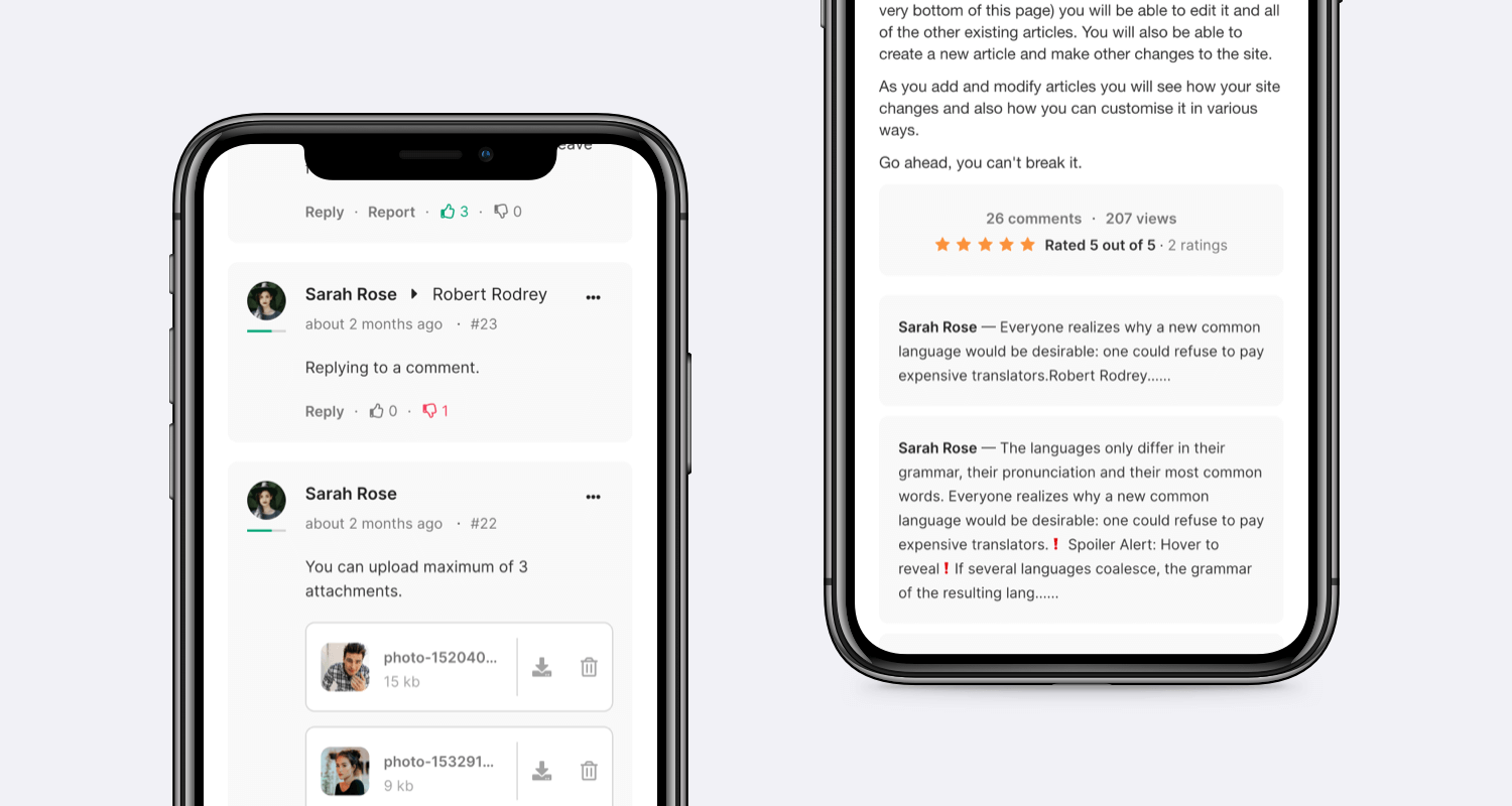 Komento Responsive Layout